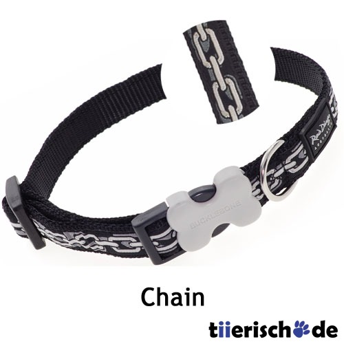 Red Dingo Hundehalsband Design Chain, Chain, 12mm x 20-32cm
