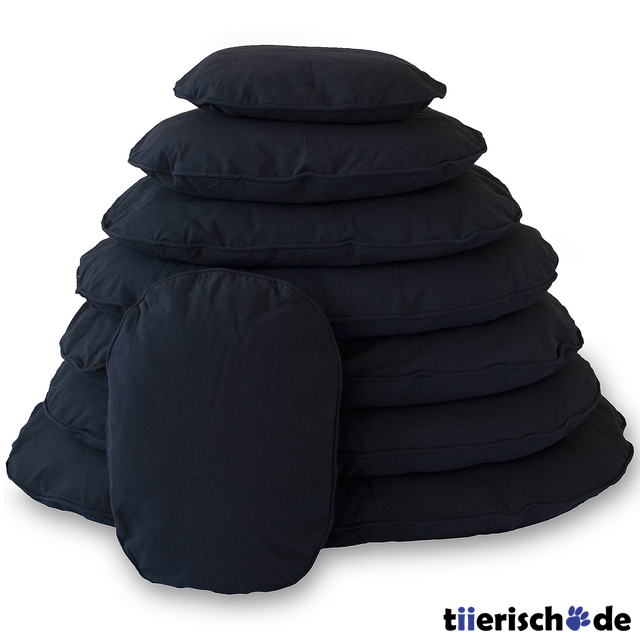 Maro Trading Hundekissen Bezug oval schwarz, 45 cm, schwarz, Bezug ohne F&uuml;llung