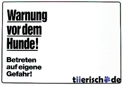Warnschild Hund "Warnung vor dem Hunde"