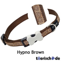 Red Dingo Hundehalsband Design Hypno Brown