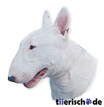Aufkleber Bullterrier weiß