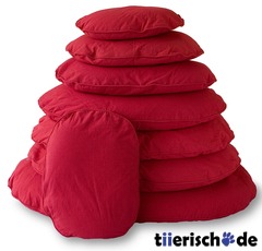 Hundekissen Bezug oval rot
