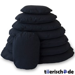 Hundekissen Bezug oval schwarz