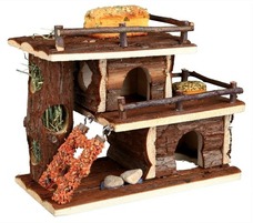 Raufutter Kleintier Häuschen mit Snacks