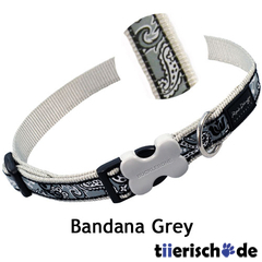 Red Dingo Halsband Design Bandana Grey