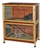 Kleintierkäfig doppelstöckig Holz Indoor