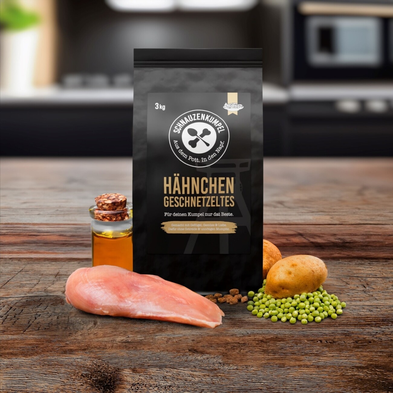 Hähnchengeschnetzeltes Trockenfutter für Hunde Bild 3