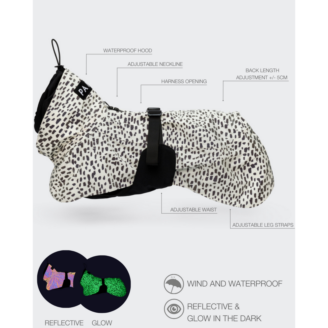 PAIKKA Raincoat 2.0 – Reflektierender Regenmantel für Hunde Bild 5