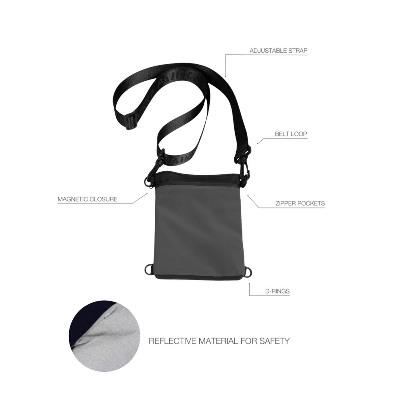 PAIKKA Visibility Treat Pouch dark Leckerlibeutel | Reflektierende Snacktasche für Training & Spaziergänge Bild 4