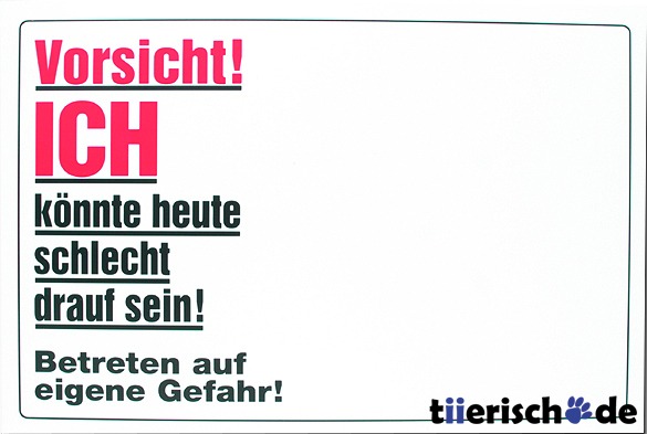 Warnschild Hund 