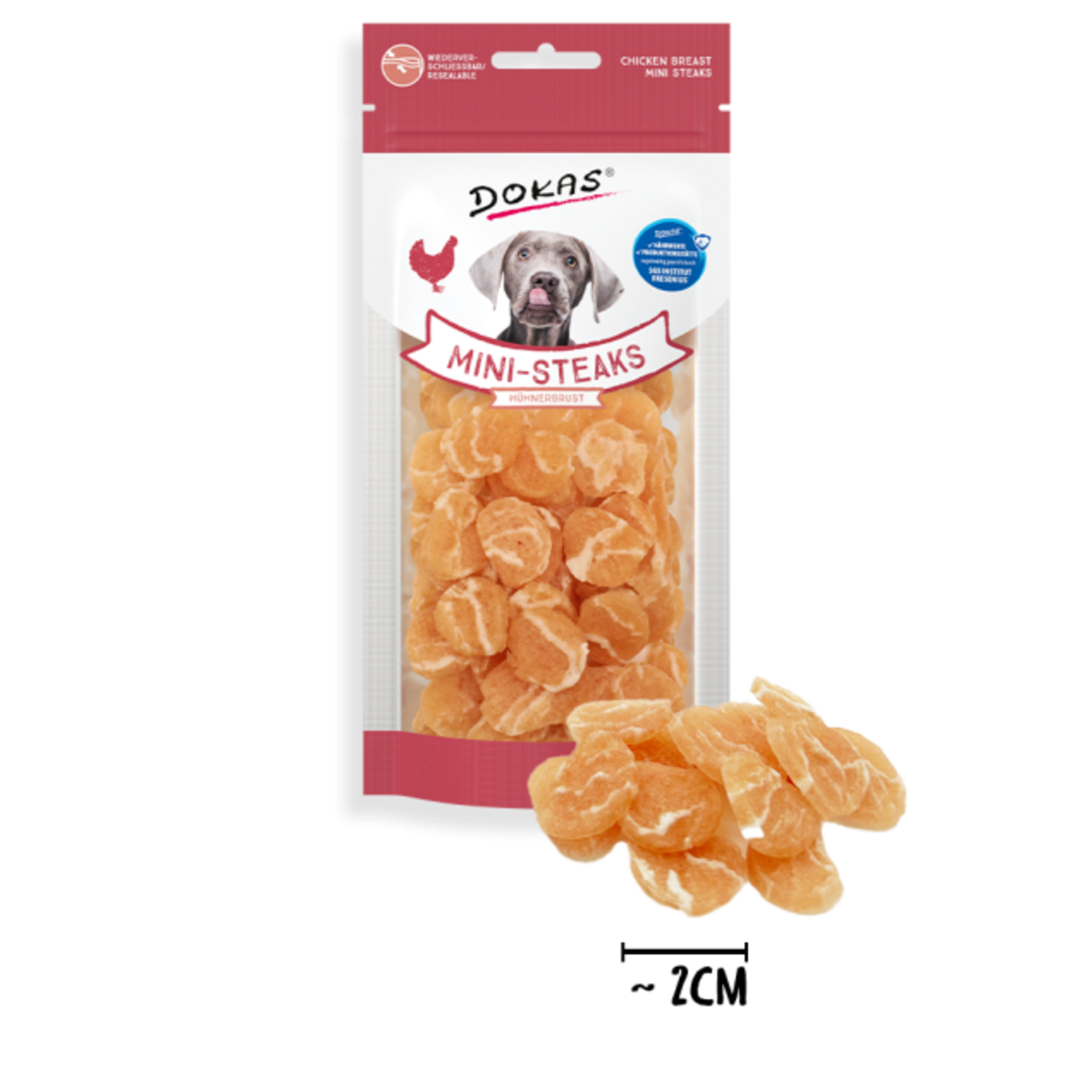 Dokas Mini Steaks Hühnerbrust für Hunde - Der leckere Snack Bild 2
