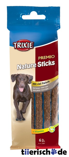 6 Pansen Natur Sticks, Hunde Leckerlie Bild 1