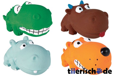 4 Zootiere Welpenspielzeug Latex Bild 1