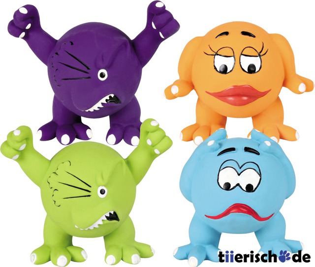 4 Ball-Gesichter, Hundespielzeug Bild 1