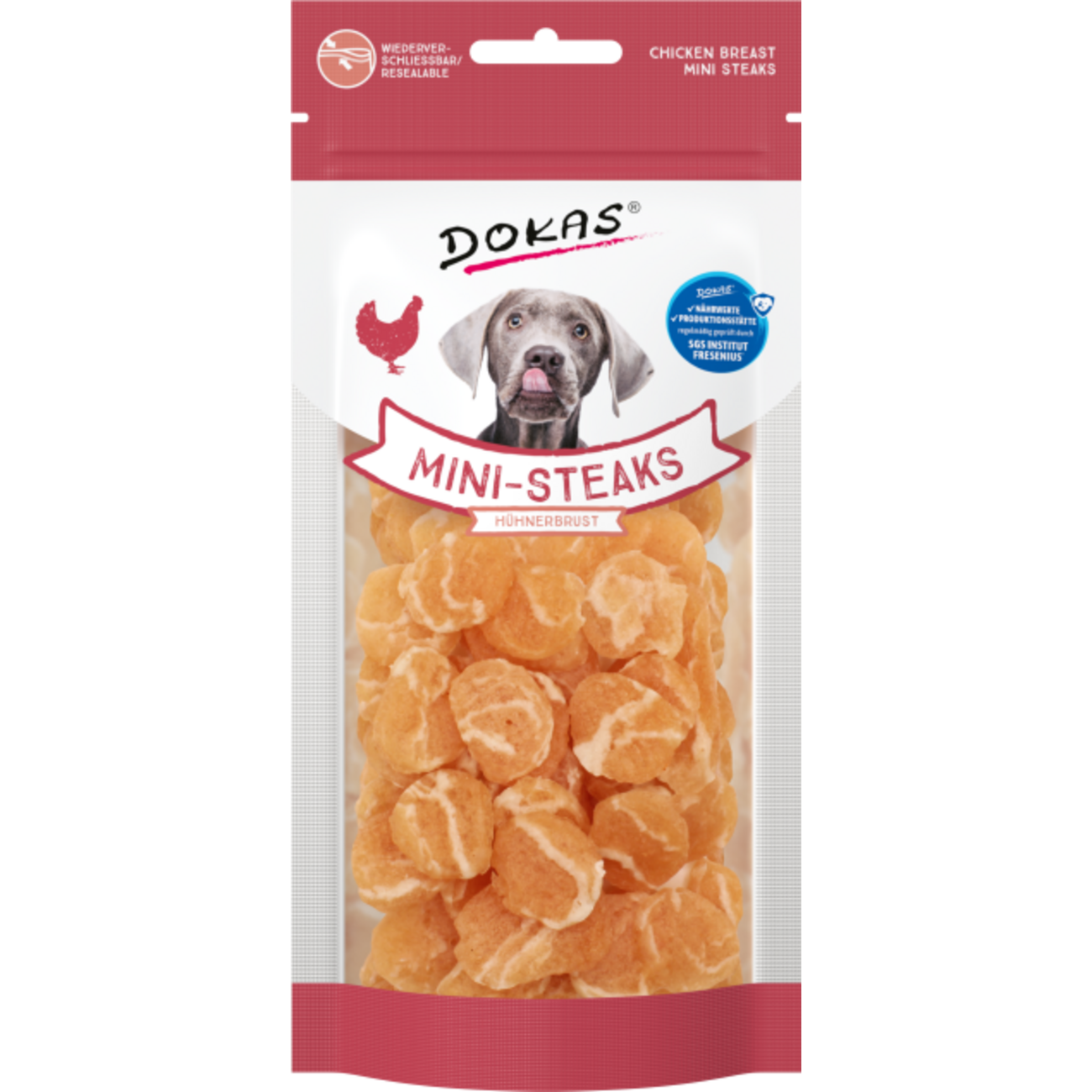 Dokas Mini Steaks Hühnerbrust für Hunde - Der leckere Snack Bild 1