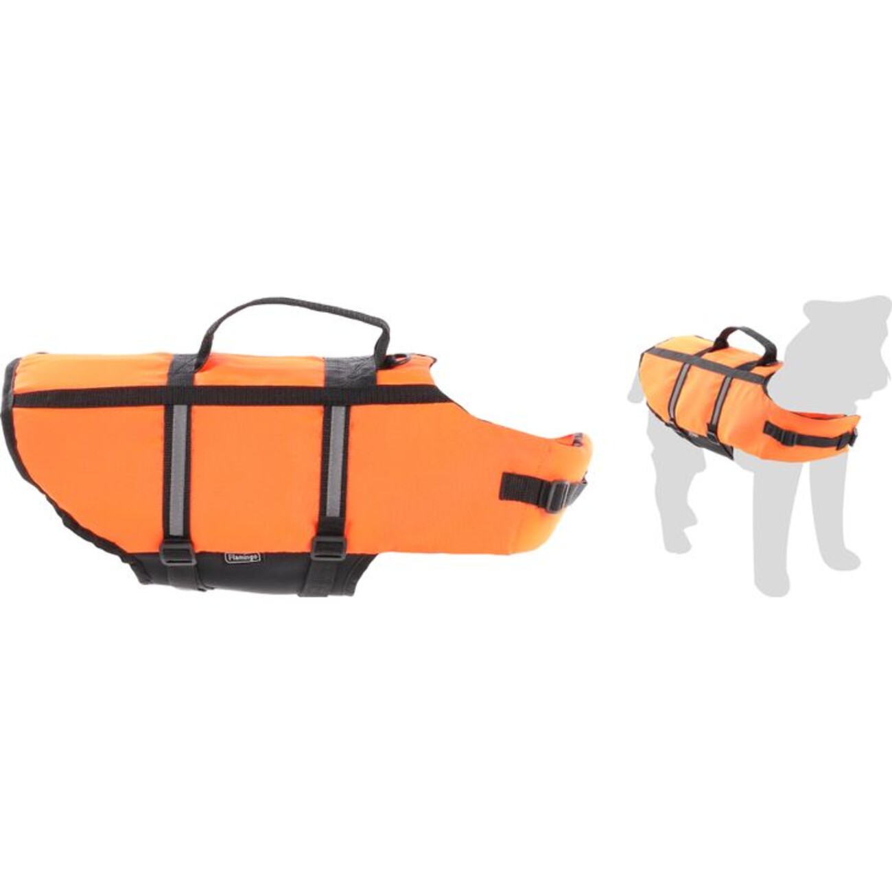 Flamingo Hundeschwimmweste Marinus Fluo Orange – Sicherheit & Sichtbarkeit für deinen Wasserhund Bild 3