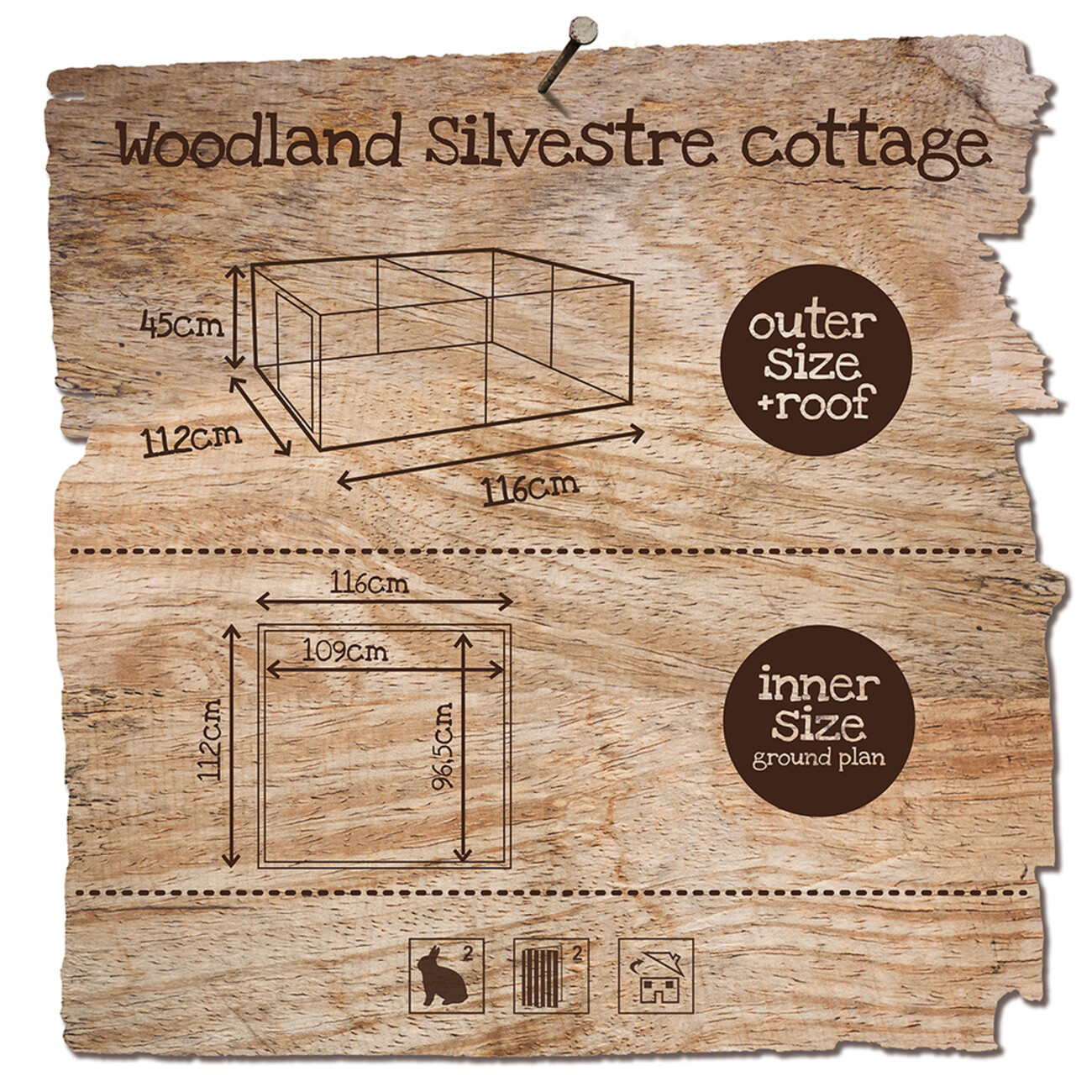 WOODLAND Kanninchenauslauf Silvestre Cottage weiss Bild 3