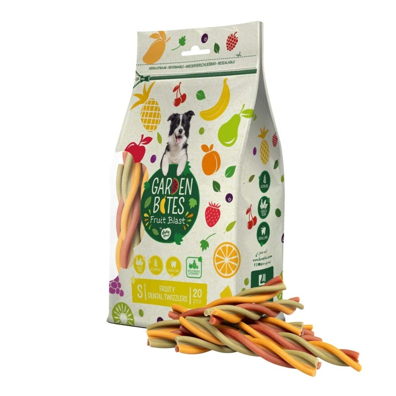 Garden Bites Fruity Dental Twizzlers – Veggie-Snack für Hunde 🐶 Bild 1