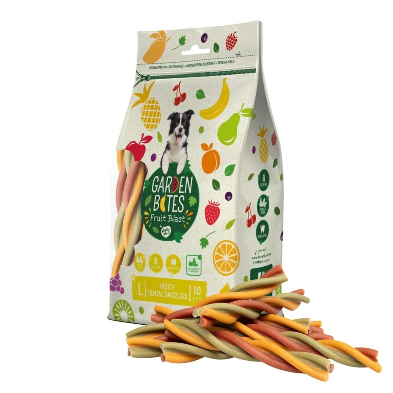 Garden Bites Fruity Dental Twizzlers – Veggie-Snack für Hunde 🐶 Bild 3