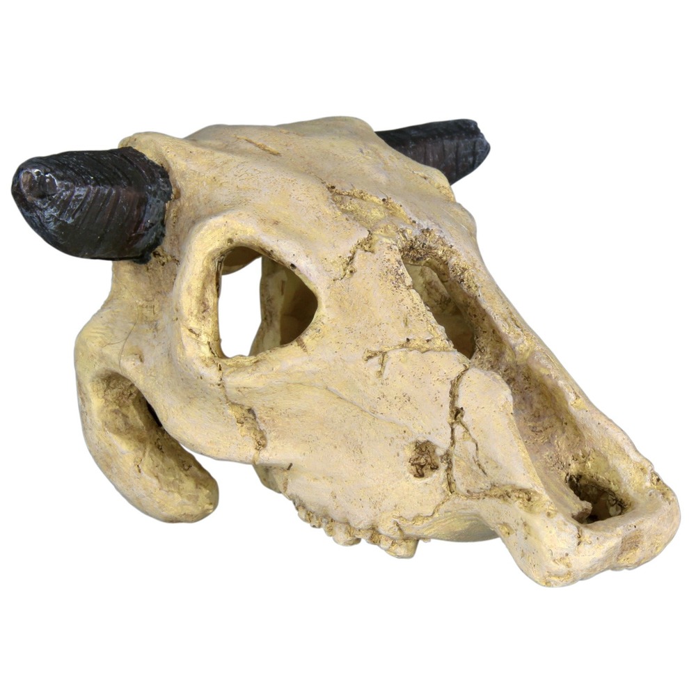 VANZACK Dinosaurier Schädel Aquarium Deko - Triceratops Skelett Für Fische & Terrarium