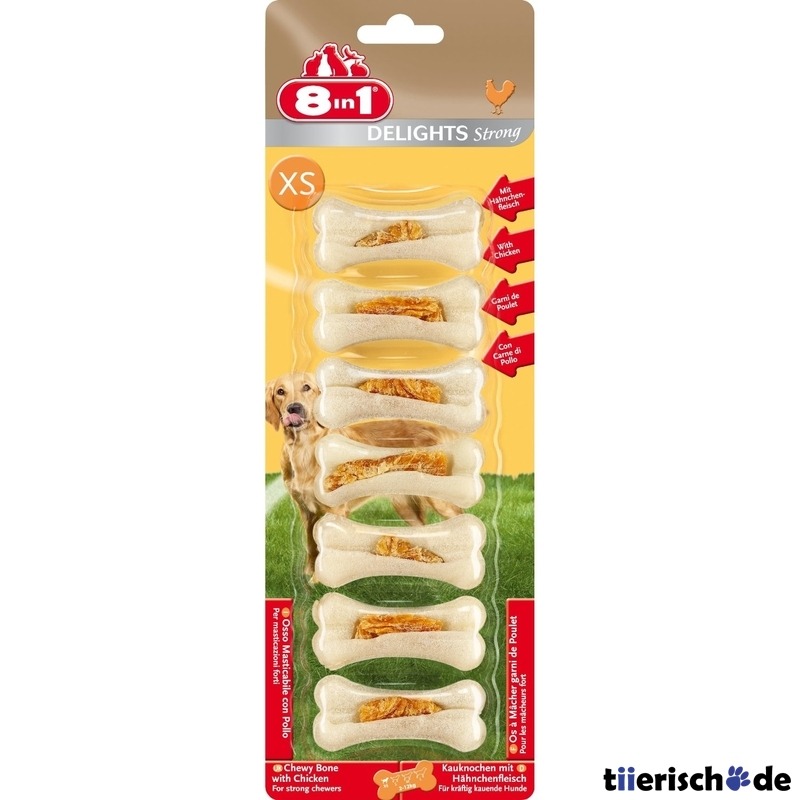 8in1 Delights Kauknochen Strong XS für kleine Hunde Bild 1