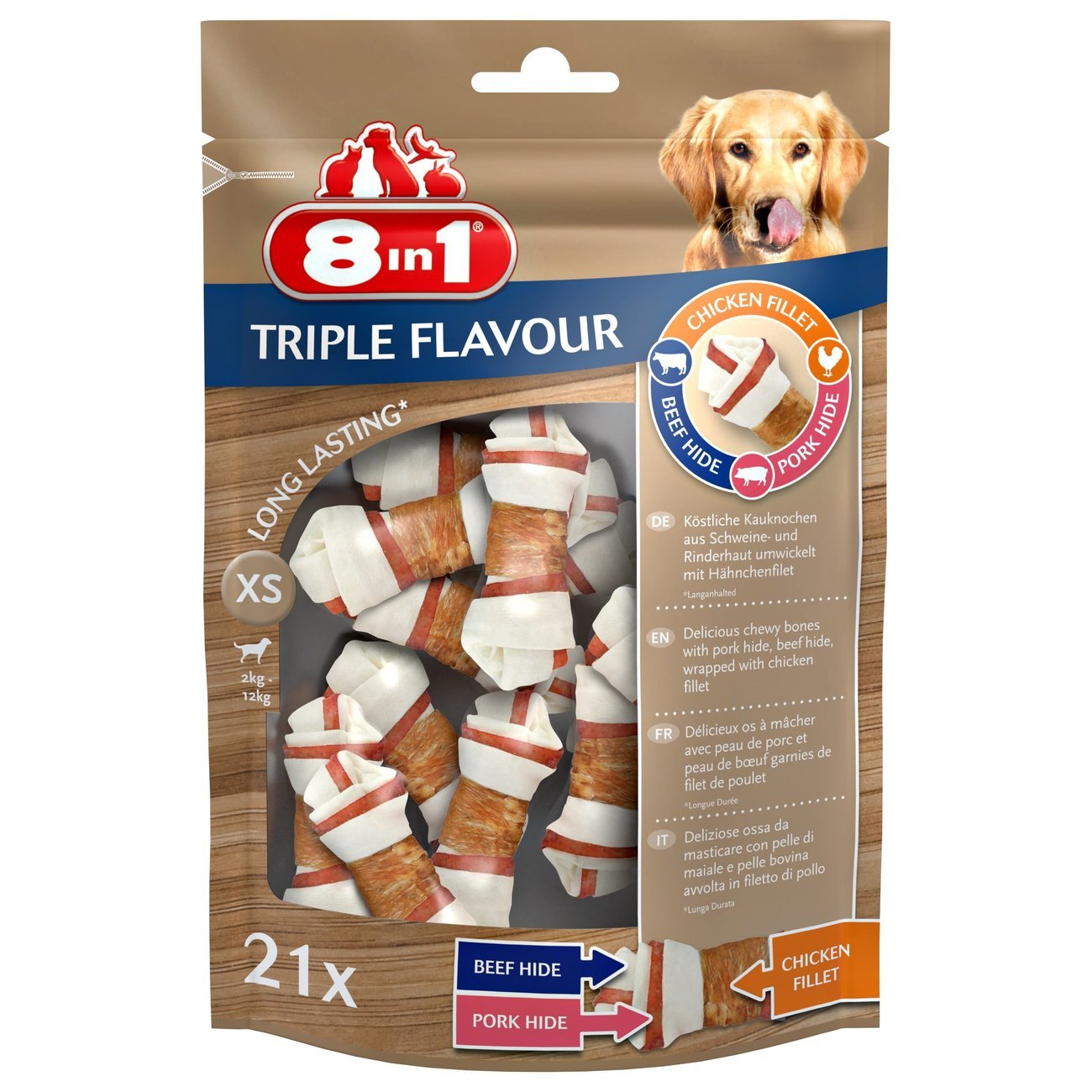 8in1 Triple Flavour Kauknochen Bild 6