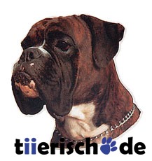 Boxer Aufkleber gestromt unkupiert Bild 1