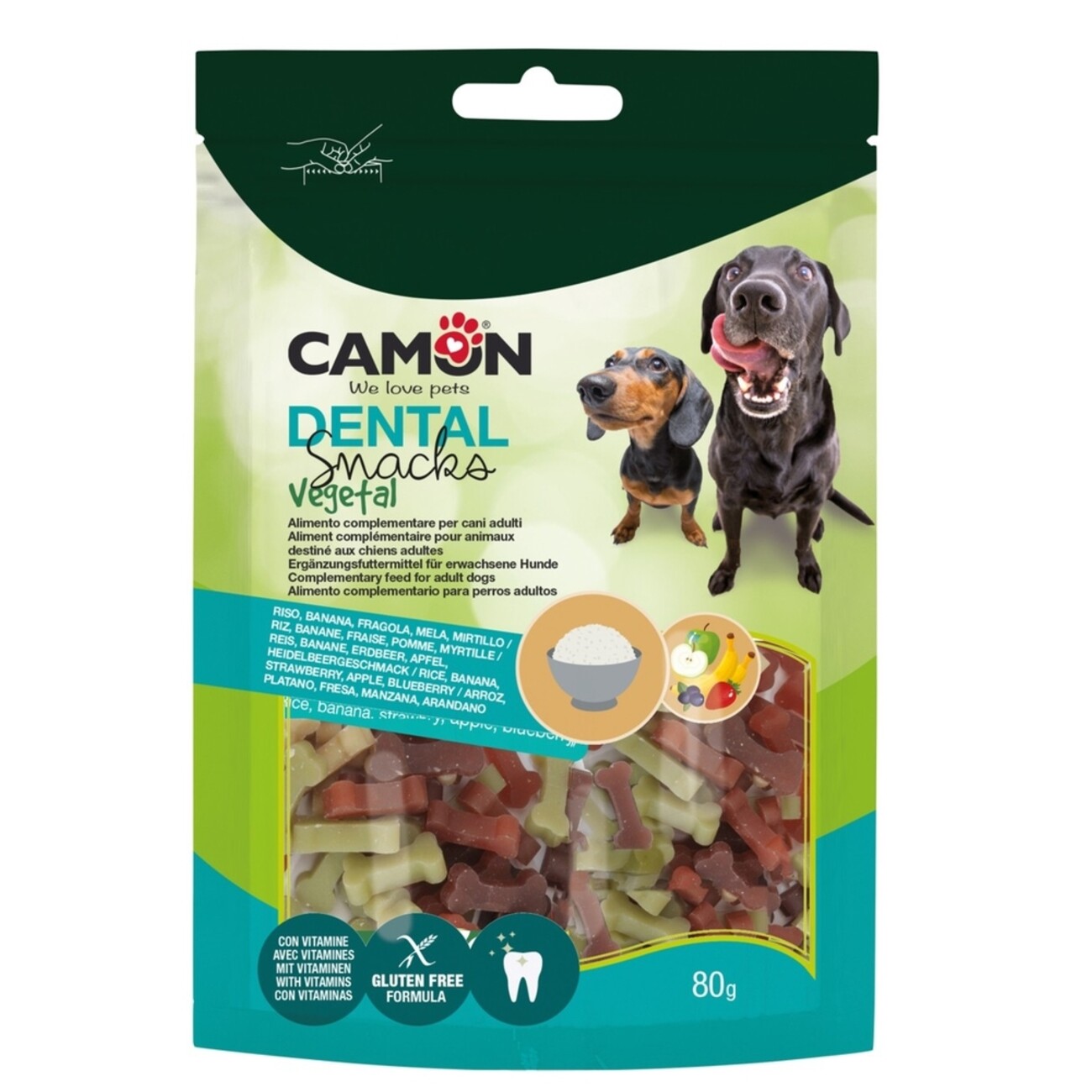 Veggie Früchtemix Hundesnack in Knochenform - Der fruchtige Kauspaß! Bild 3