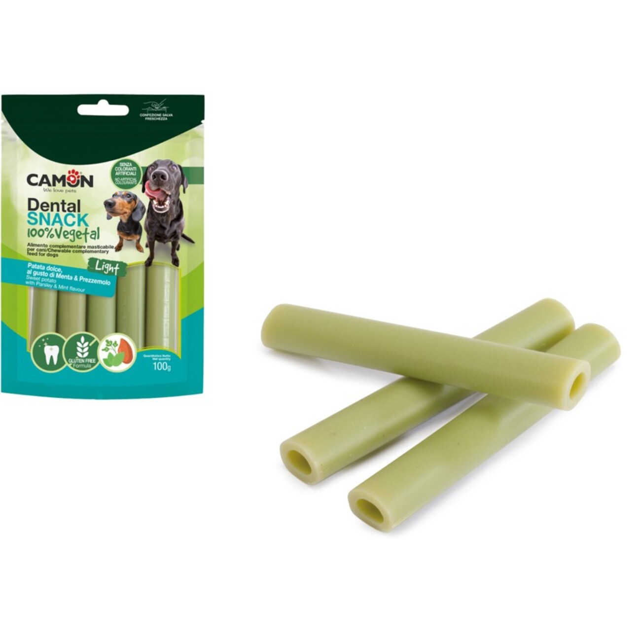 Veggie Snack Sticks Süßkartofel & Petersilie und Minze 🌱 Dental-Snack für Hunde Bild 1