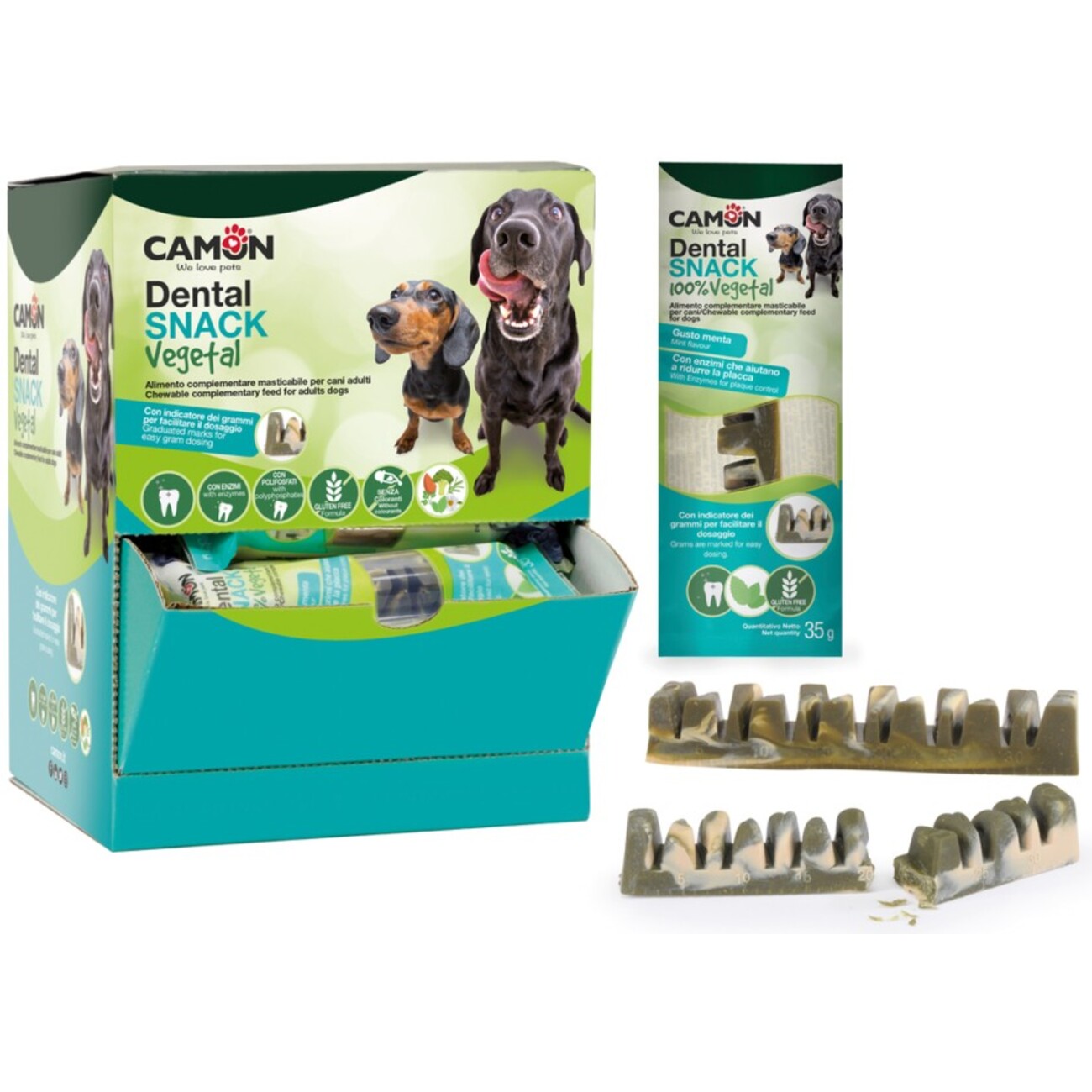 Vegane Dental-Sticks mit Süßkartoffel, Brokkoli & Minze für Hunde Bild 1