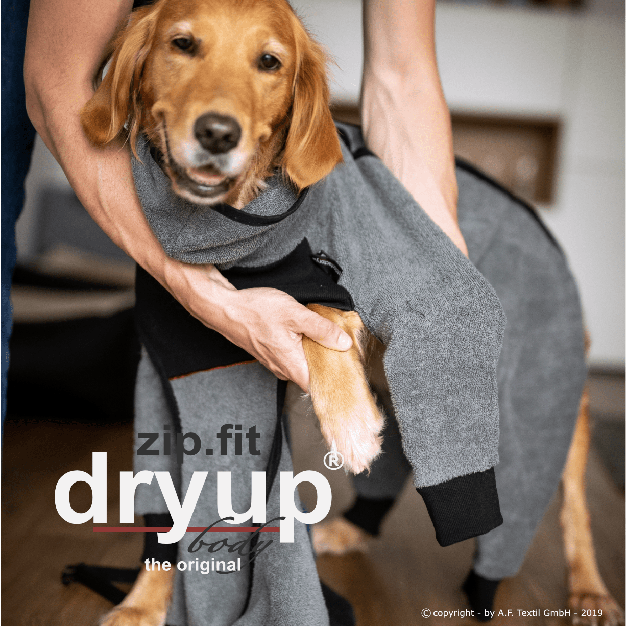 fit4dogs Dryup Hundebademantel mit Beinen Bild 5