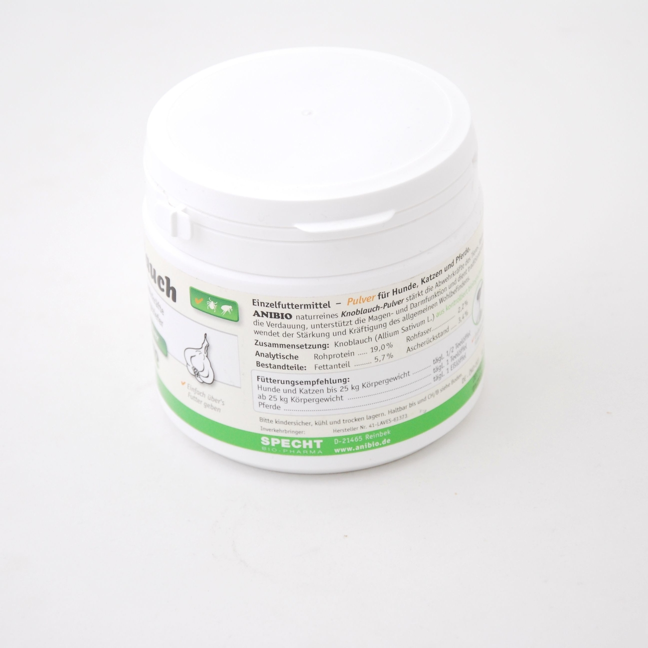 Anibio Knoblauch Pulver für Hunde, Katzen und Pferde Bild 2