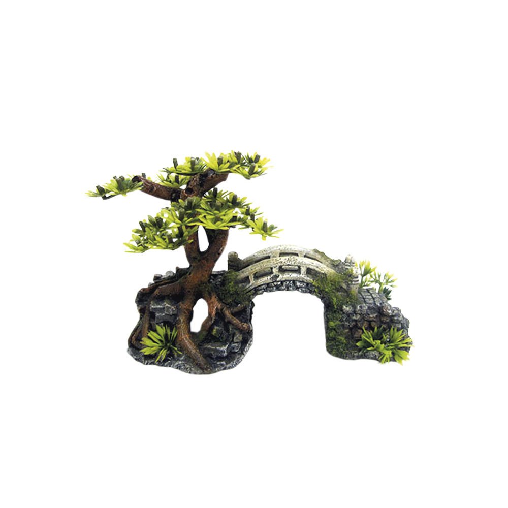 Aqua Ornaments Brücke mit Bonsai Bild 1