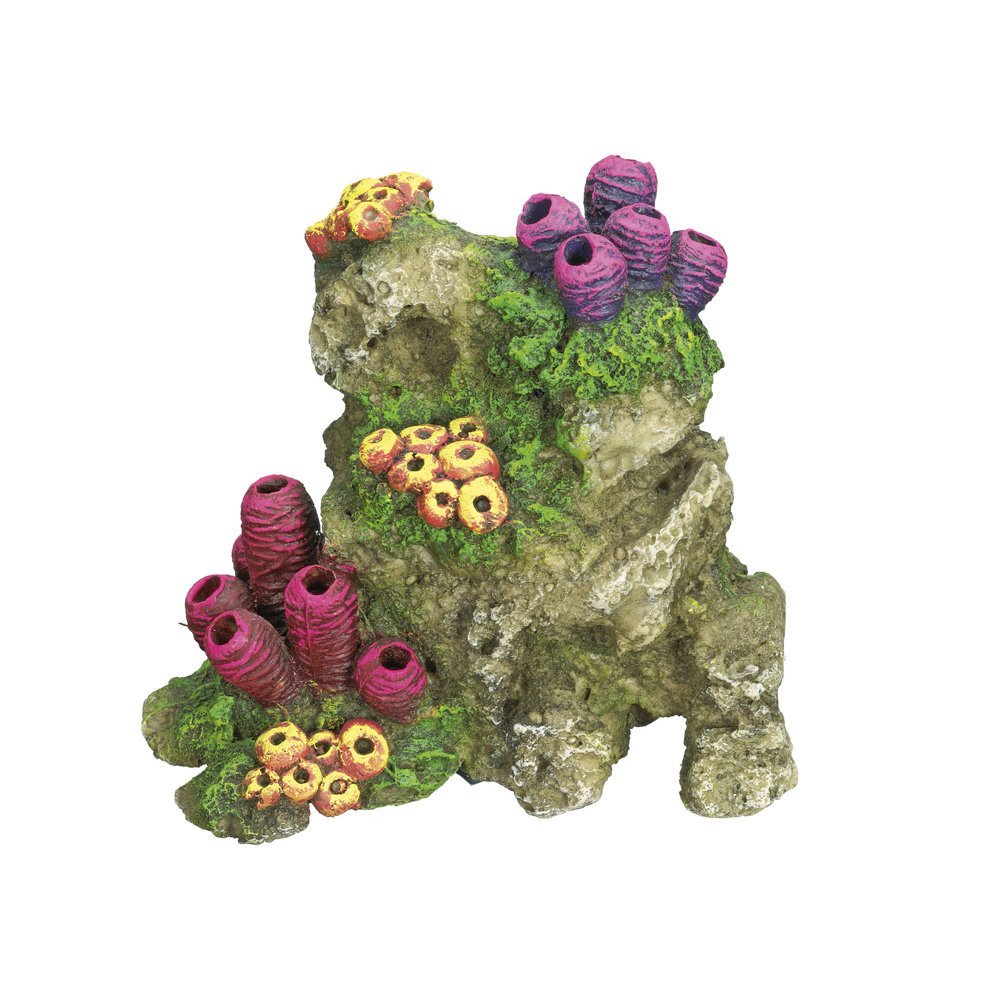 Nobby Aqua Ornaments Koralle Mit Pflanzen - Detaillierte Unterwasser-Deko Für Süß- & Meerwasseraquarien