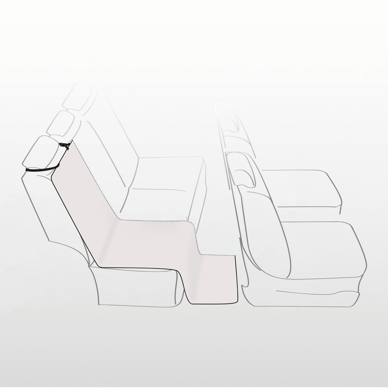 Auto-Schondecke Rückbank teilbar Bild 3