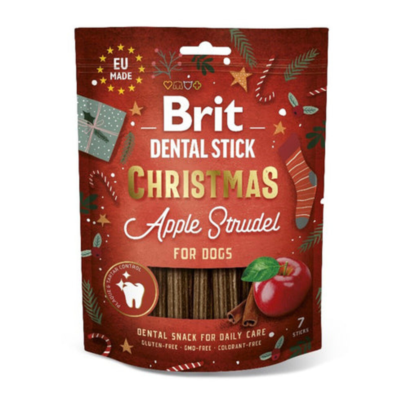 Xmas Weihnachtlicher Dental Stick für Hunde, Apfelstrudel Bild 1