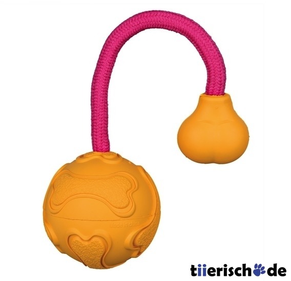 Ball am Seil aus Gummi Bild 2