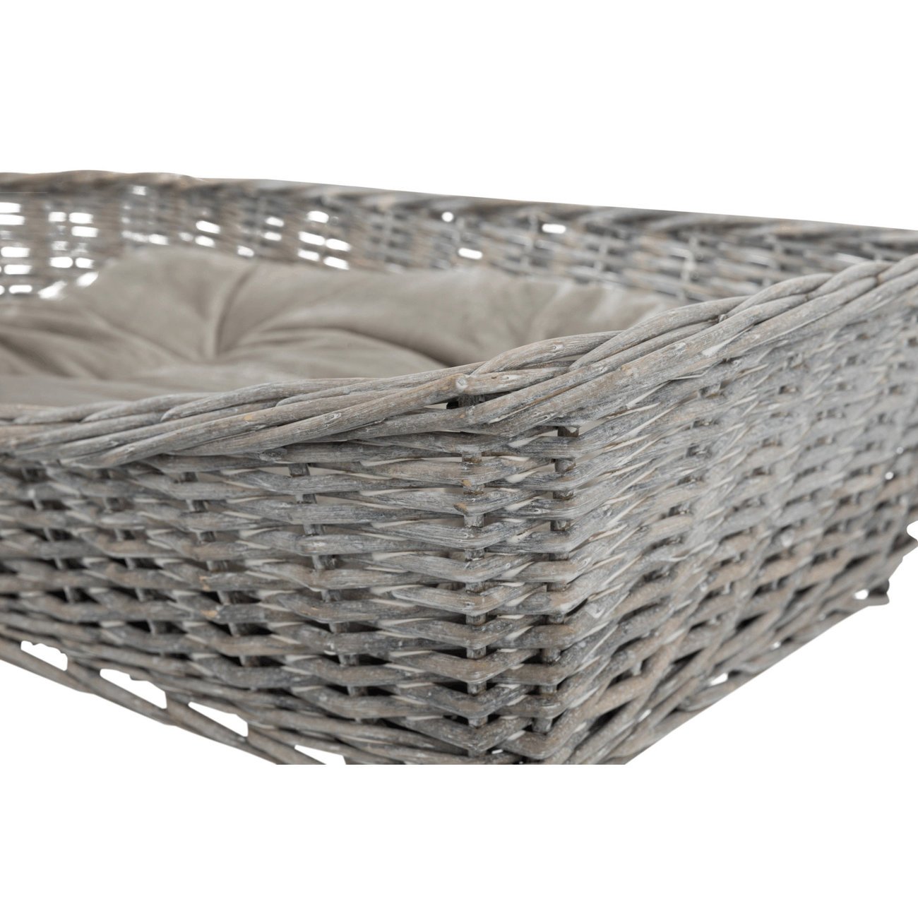 BE NORDIC Weidenkorb mit Kissen für Hunde und Katzen Bild 7