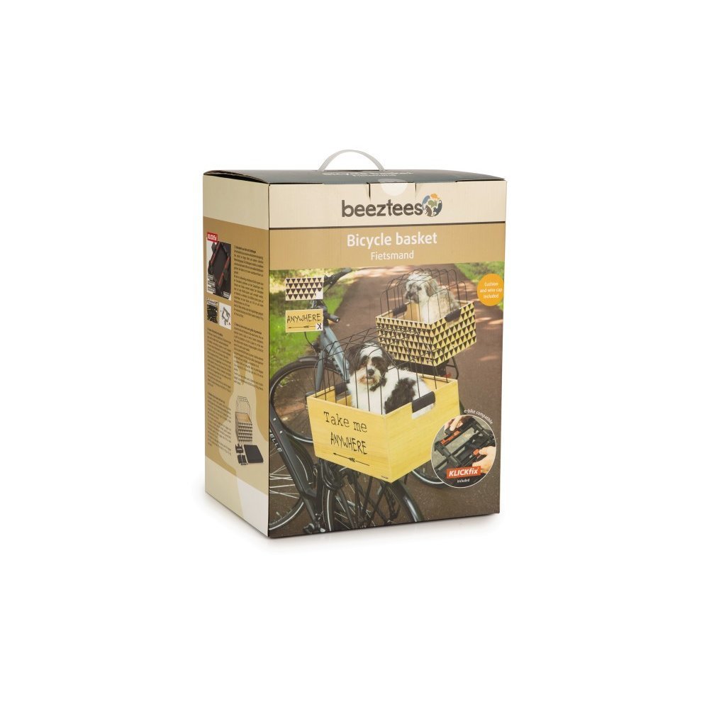 Beeztees Fahrradkorb Holzkiste mit Gitter Bild 10