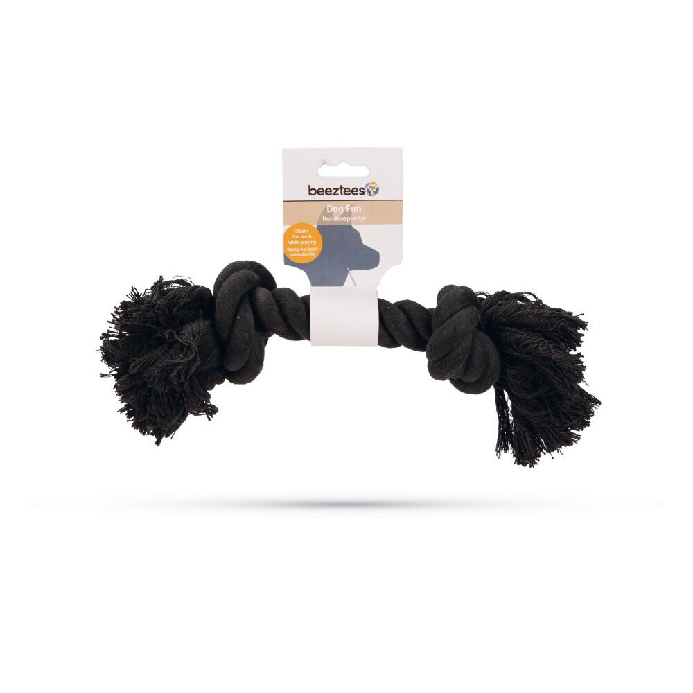 Hunde Spieltau mit 2 Knoten Schwarz Bild 3