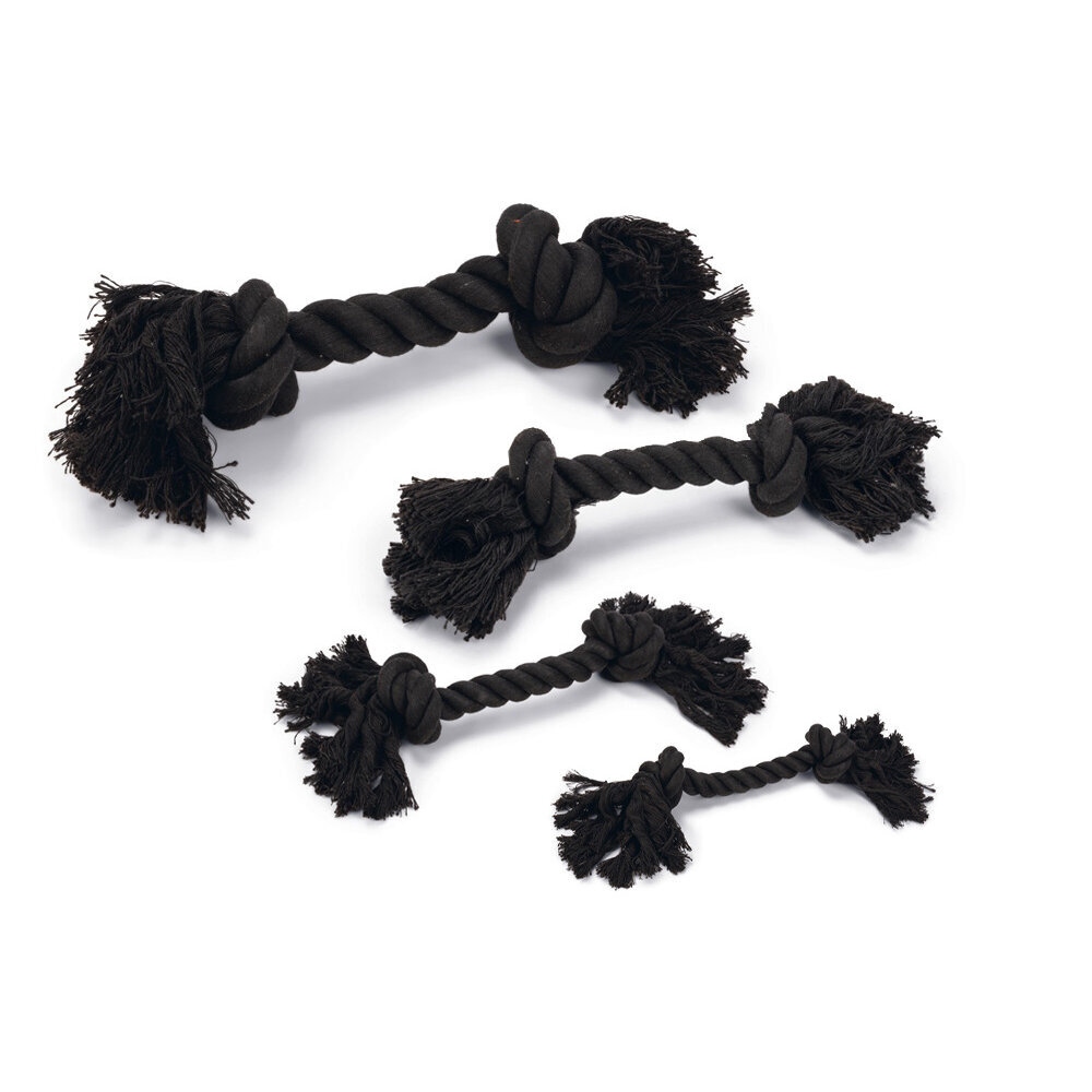 Hunde Spieltau mit 2 Knoten Schwarz Bild 1