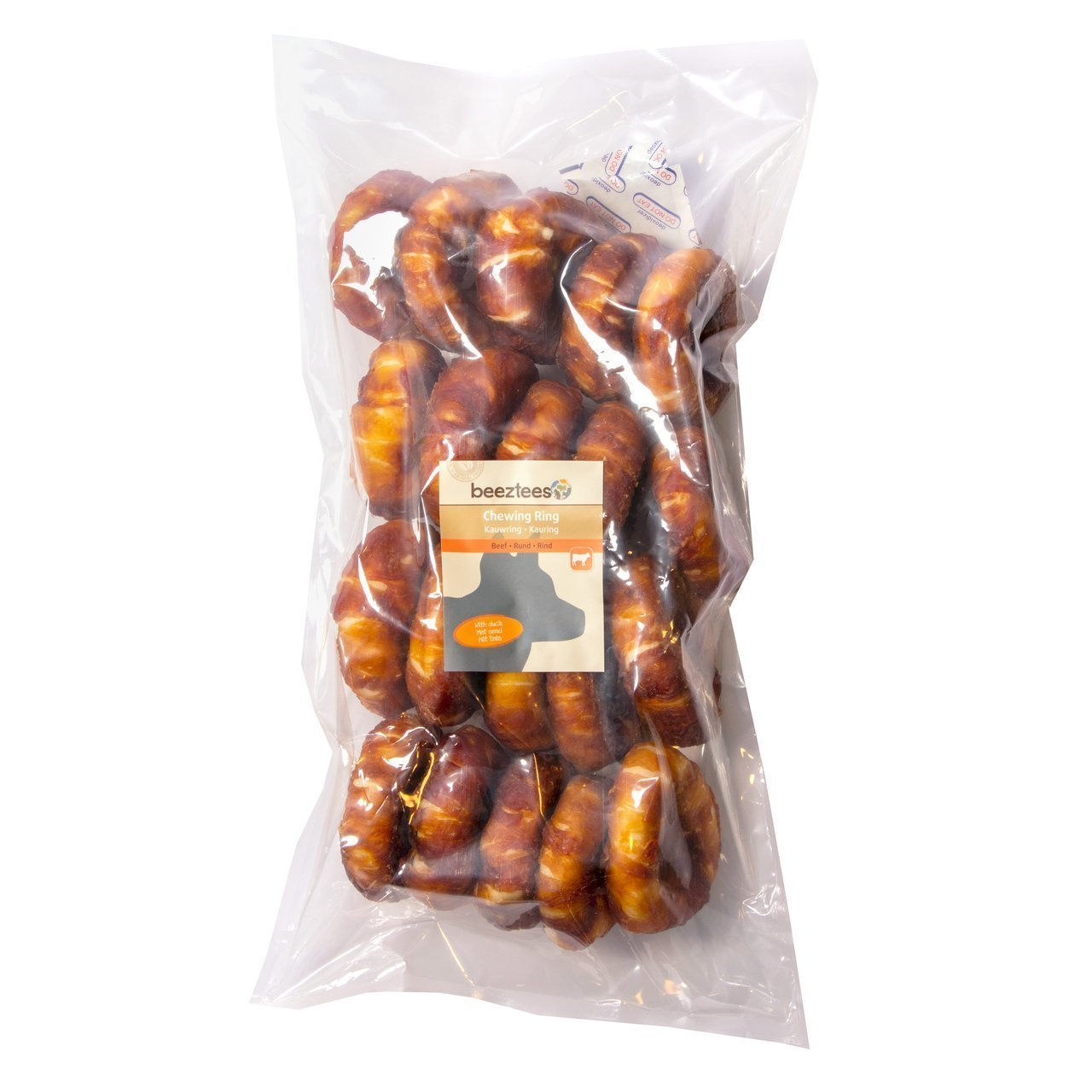 Beeztees Hundesnack Rinderhaut Ring mit Ente Bild 8