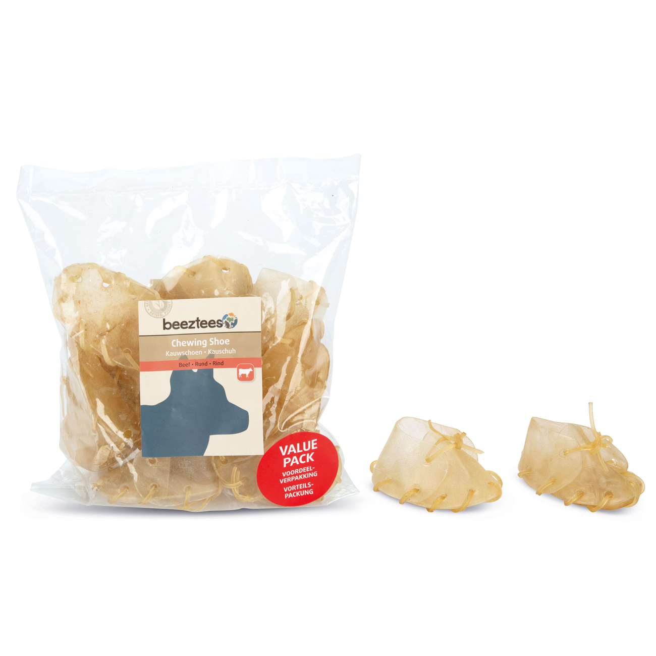 Beeztees Hundesnack Kauschuhe Rinderhaut für Hunde Bild 4