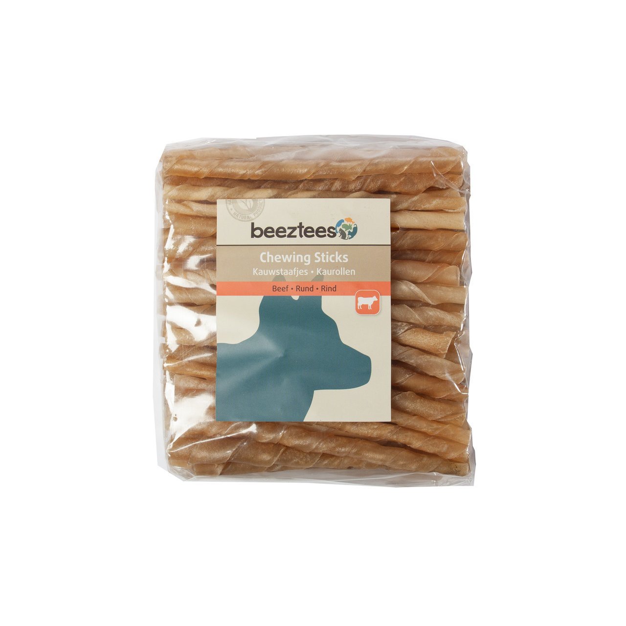Beeztees Kaustick für Hunde Rinderhaut Bild 1