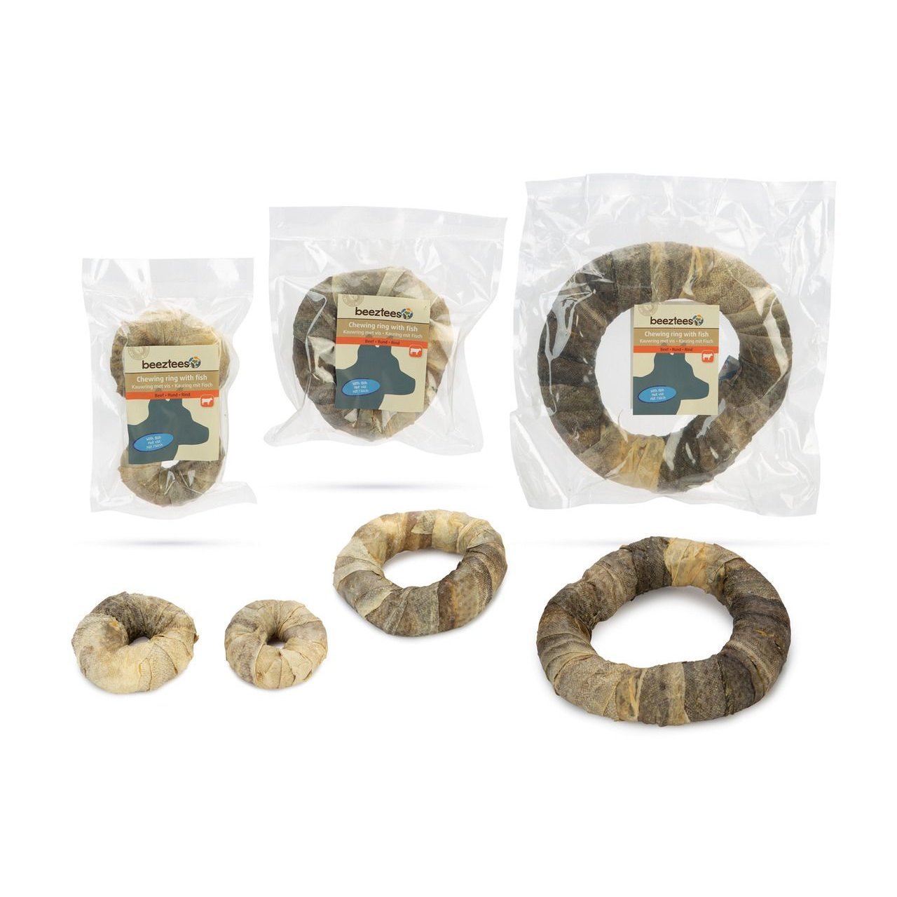 Beeztees Rinderhaut Kauring mit Fisch Bild 1