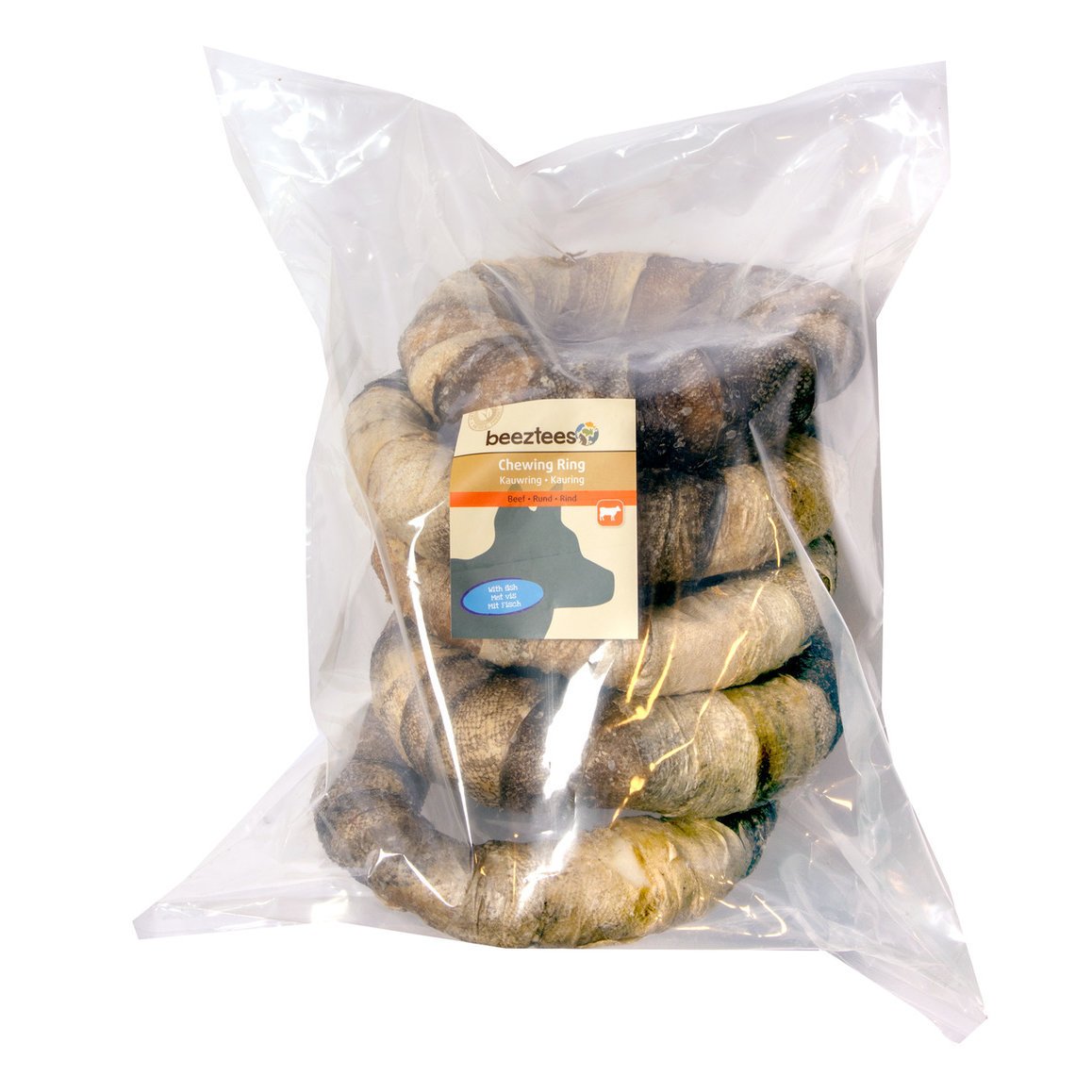 Beeztees Rinderhaut Kauring mit Fisch Bild 3