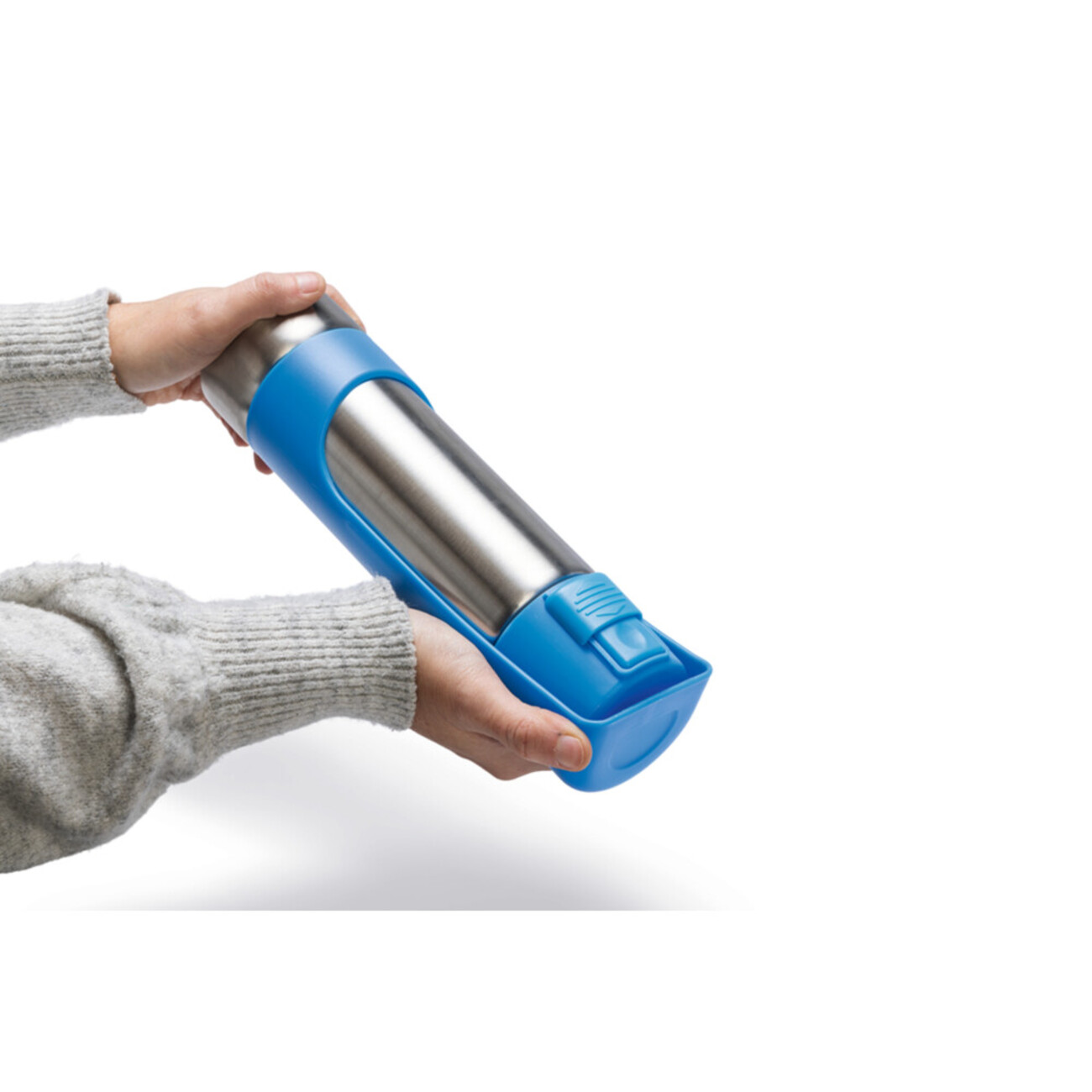 Trinkflasche LOE mit Schale aus Edelstahl Bild 3