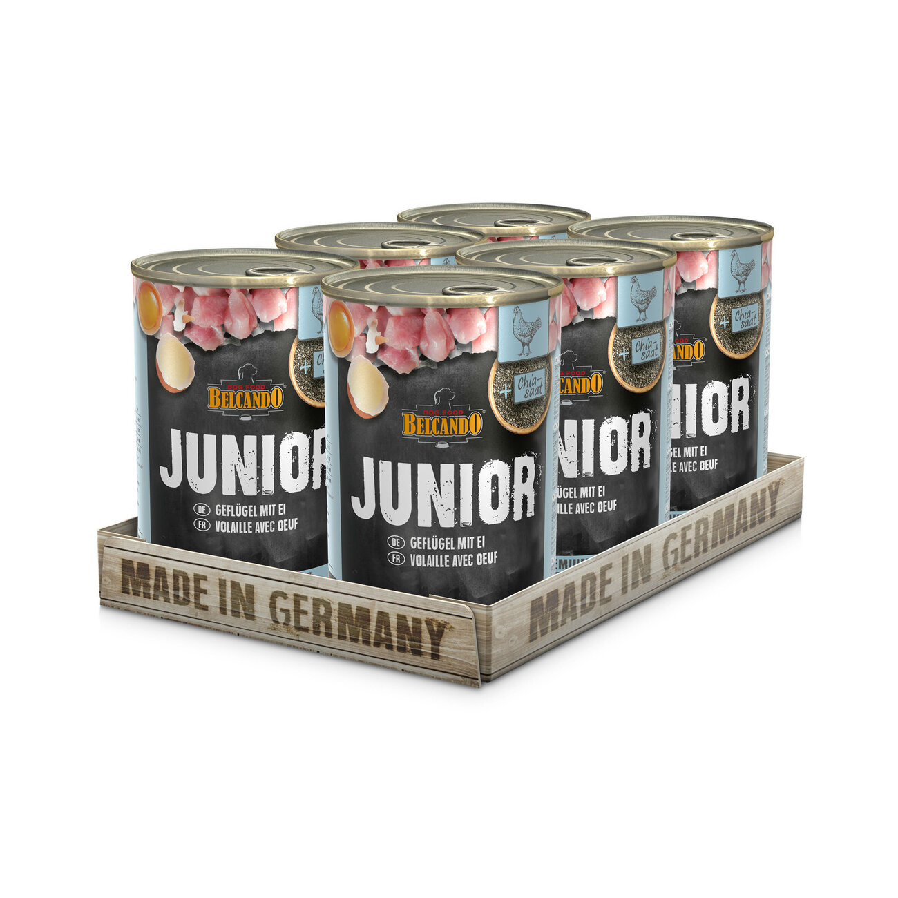 Belcando Junior Geflügel mit Ei Nassfutter für Hunde Bild 2