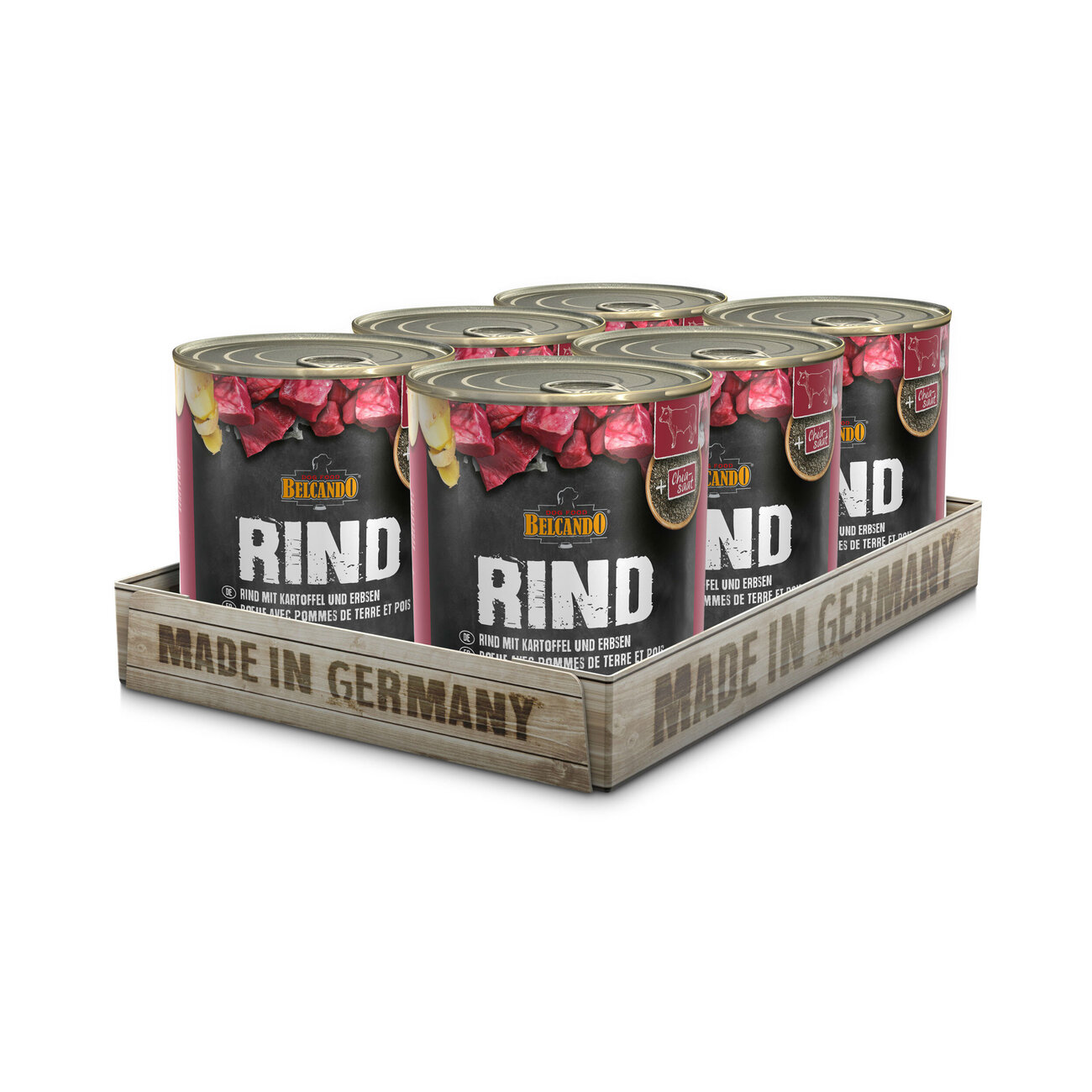 Belcando Rind mit Kartoffel und Erbsen Nassfutter für Hunde Bild 1