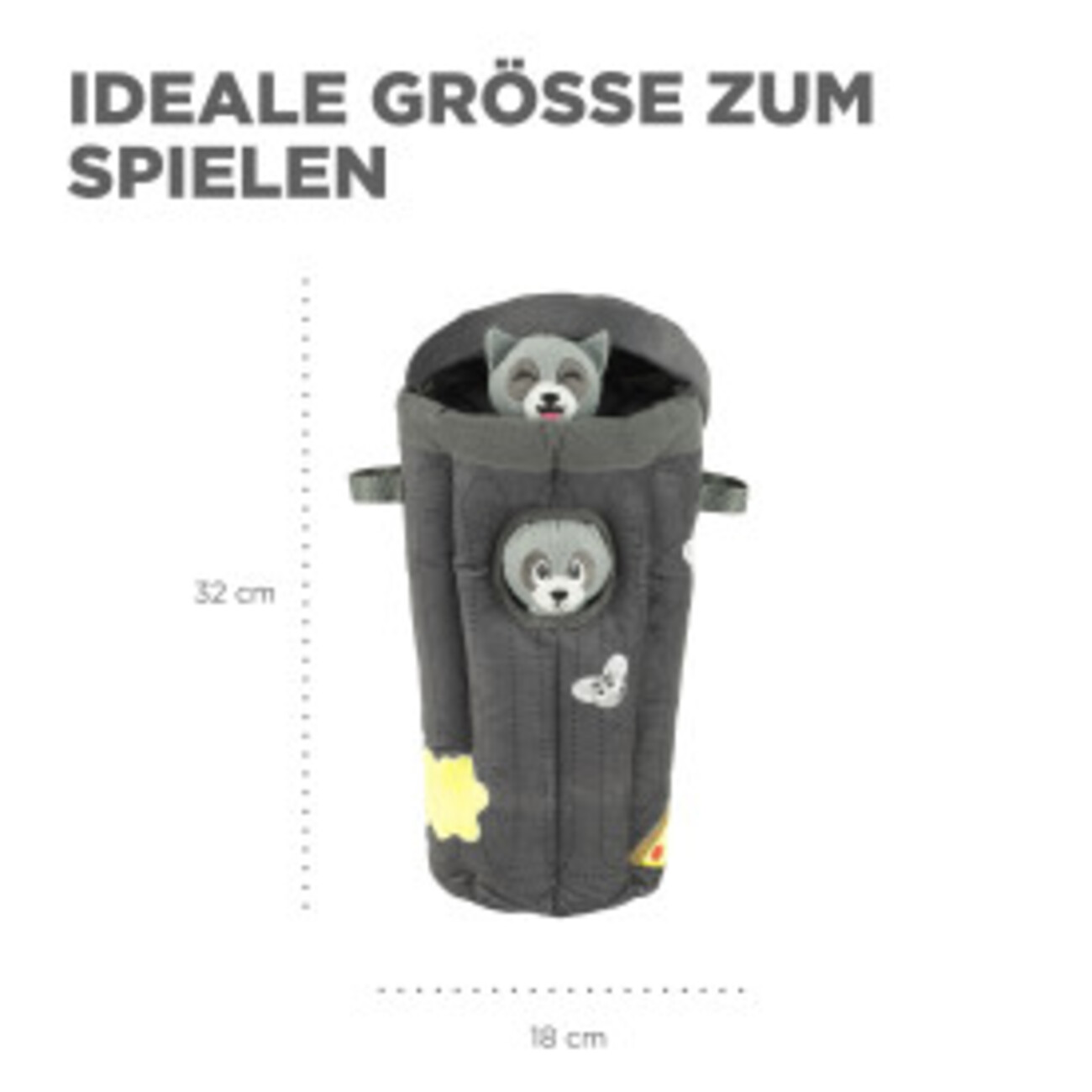 Hide-A-Racoon Waschbär Hundespielzeug Bild 5